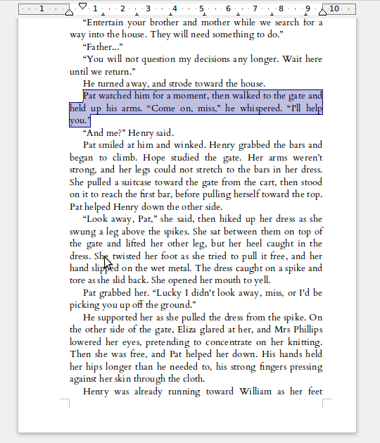Page with no scaling, and evil paragraph highlighted